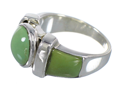 Southwest Silver And Turquoise Jewelry Ring Size 6-3/4 VX61507